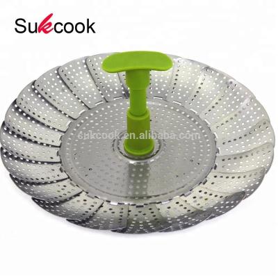 China Sustainable Professional Plastic Stainless Steel Handle Food Steamer for sale