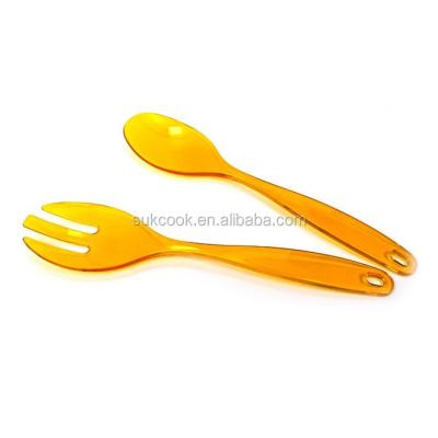 China Sustainable Kitchenware Plastic Pasta Salad Spoon And Fork Set for sale