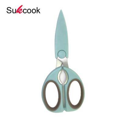 China Universal Multi Purpose PP+TPR Heavy Duty Kitchen Tools Handle Sharp Kitchen Shear Scissors for sale