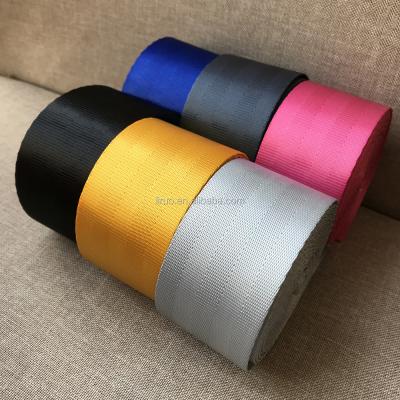 China Eco-friendly 48mm Black Polyester Webbing For Seat Belt for sale