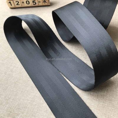 China Durable Black Seat Belt Polyester Webbing Strap 48mm for sale