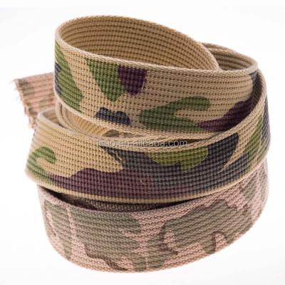 China 2 inch cotton viable printed military heavy webbing for belt for sale