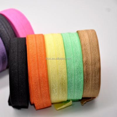 China Custom 20mm Elastic Shiny Nylon Folding Rubber Band For Fabric for sale