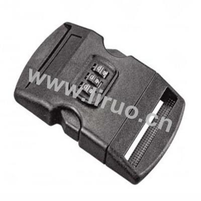 China Bag Accessories Plastic Side Release Buckle With Combination Locks 2