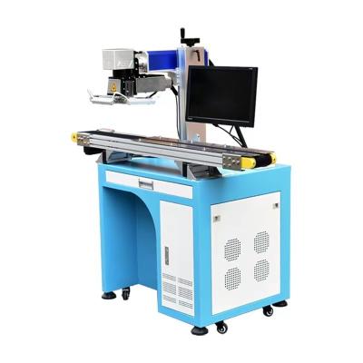 China Metal Plastic Jewelry Cutting Engraving Fiber Laser Marking Machine with Visual Focus for sale