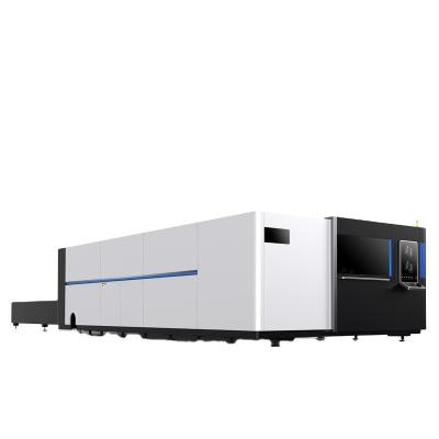 China Highly Cnc Full Enclosed 3015 3kw-12kw Max Raycus Laser Source Metal Fiber Laser Cutting Machine for sale