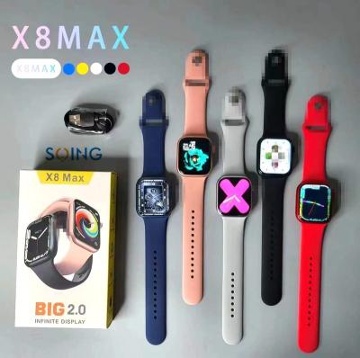 China Original Wholesale Max Touch Screen Smart Watch X8 Men Women 2.0 Large Max 2.0 Inch Sport Fitness Tracker X8max Rise PK T900 Pro for sale