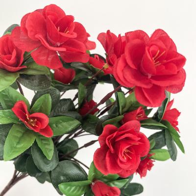 China Events decoration wedding plastic artificial flower decoration simulation rhododendron flower bouquets for sale