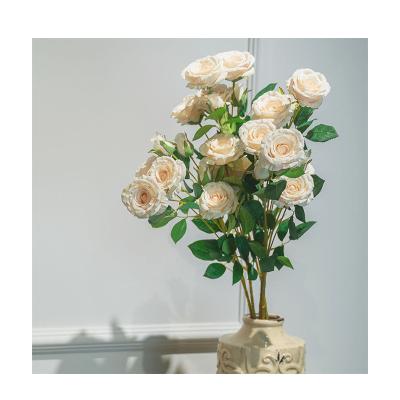 China Wholesale Realistic Artificial Flowers Factory Price Artificial Bouquet Wedding Rose Flowers For Wedding Artificial for sale