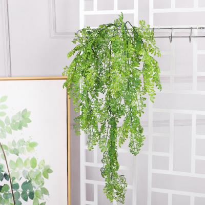 China Events Decoration Simulation Leaves Wall Hanging Rattan Green Leaf Home Decor Hanging Artificial Green Plant Vine for sale