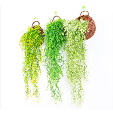 China Wholesale simulation of gold bell willow decoration green plant wall hanging flower vine indoor rattan events decoration living room for sale