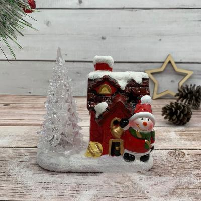 China Events Decoration New Arrival Luxury Ceramic Christmas Tree Decoration Gift With Light for sale