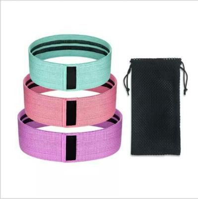 China Durable Fitness Hip Cloth Elastic Cotton Exercise Resistance Circle Bands Set With Cloth Covered for sale