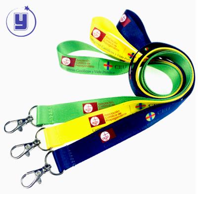 China Military Lanyard Tool Jdm Vape Lanyard Custom Sublimation Printing Polyester Single Neck Accessories Nickel Free for sale