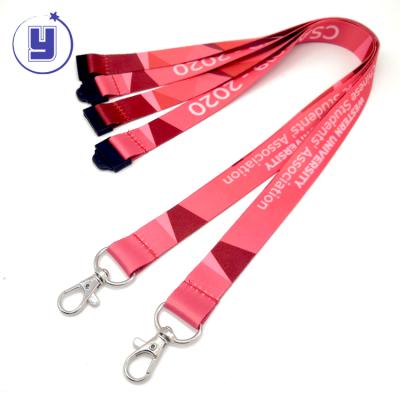 China Nickel Free Polyester Cheap Personalize Plain Custom Sublimation Lanyards With Logo for sale