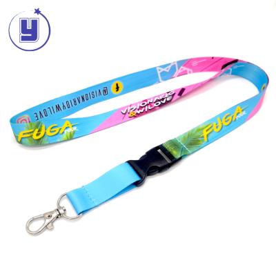 China Custom logo ribbon nickel free wholesale printer sublimation dye logo printing polyester lanyard for sale