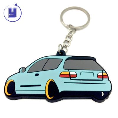 China Fashional Souvenir Gifts Promotion Cheap Key Chain 3D Logo PVC Key Chain Custom Shape Rubber Soft for sale