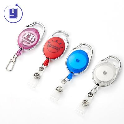 China Hot Selling ID Card Badge Holding Oval Shape Badge Reel Yo-yo With Custom Logo for sale