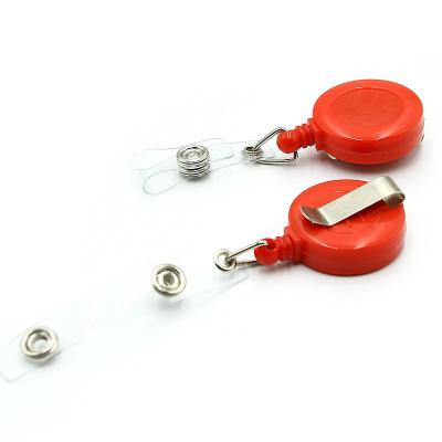 China ID Card Badge Holding Retractable Candy Colors Badge Holder Retractable Pull Reel for sale