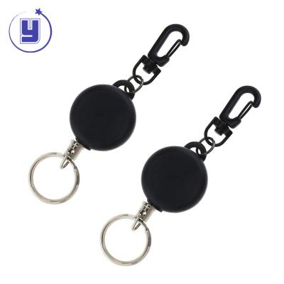 China ID Card Badge Judging High Elastic Wire Rope Telescopic Key Chain Easy To Pull Telescopic Buckle for sale