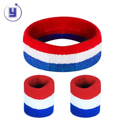 China Sports Wholesale Braided Headbands Set Cheap Blue White Red Headbands for sale