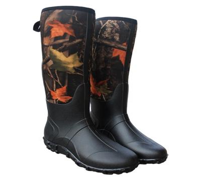 China Factory Wholesale Design Waterproof Your Own Neoprene Camouflage Hunting Fish Boots For Men's Rubber Boots for sale