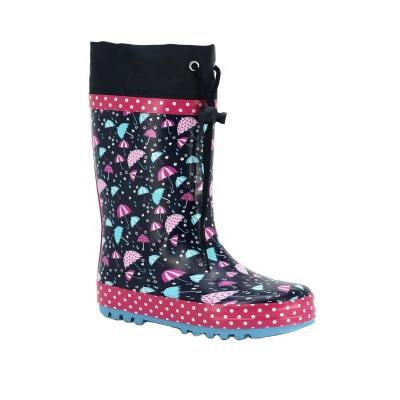 China Fashion trend factory direct paint colors light up children's girl children rain waterproof boots with warm fur lining for sale