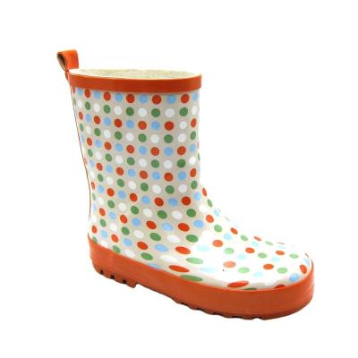 China Fashion Trend Flower Pattern Kids Rain Boots Cute Wellingtons Waterproof Rubber Kids Rubber Boot Kids Cheap Rain Boots For Child for sale