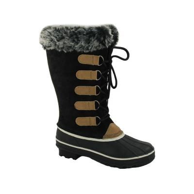 China Wholesale TPR Long Fur Lightweight Single Foot Warmer Outdoor Snow Boots Shoes Thick Bottom Big Round Warmer Winter Snow Boots For Women for sale