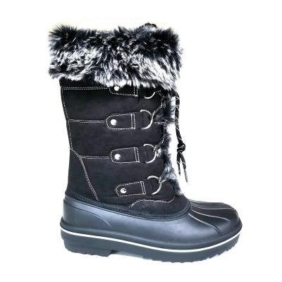 China Lightweight Ladies TPR Sole Winter Pretty Waterproof Long Furry Winter Women's Durable Snow Boots Wholesale for sale