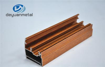 China Lightweight Wood Grain Aluminum Profiles Systems With Electrophoresis / Sand Blasting for sale