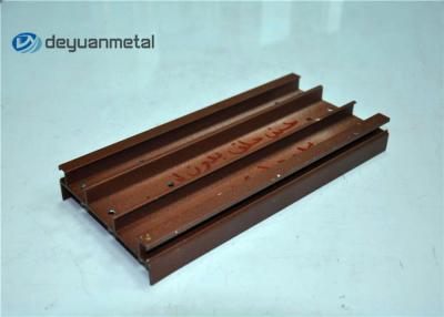 China Alloy 6063 Wood Grain Aluminum Profiles 5.98 Meter Length Customized Shape for sale