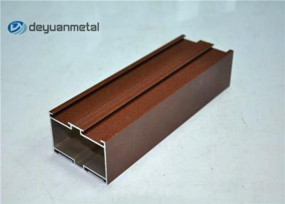 China Red Powder Coated Wood Grain Aluminum Profiles For Construction for sale