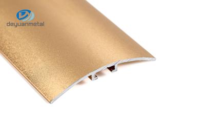 China Custom Size Aluminium Flooring Profiles Gold Color Anodized Surface Treatment for sale