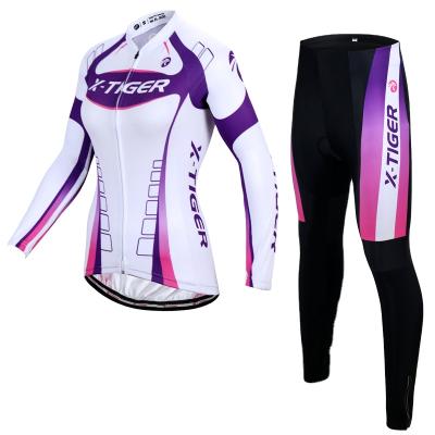 China Mtb Breathable Anti-UV Bicycle Clothing Maillot Ropa Ciclismo Women Cycling Long Sleeves Cycling Jersey Set Breathable Bike Cycling Clothing for sale