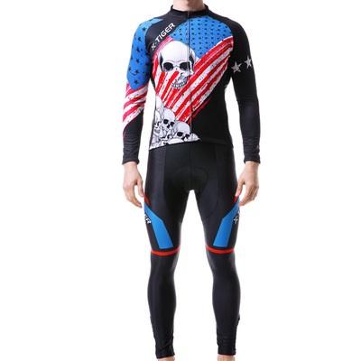 China Winter Antibacterial Custom Cycling Singlet Set Mens Cycling Clothing For Mens Bike Wear Cycle Suit Wear Along for sale