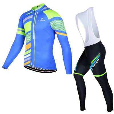 China Breathable High Quality Long Sleeve Cycling Singlets Set Breathable Cycling Mtb Bicycle Clothing Sets Men for sale