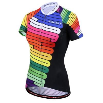 China 2021 New Design Lady Bike Wear Custom Breathable Cycling Shorts Sleeve Pro Cycling Jersey Ladies Cycle For Adults for sale