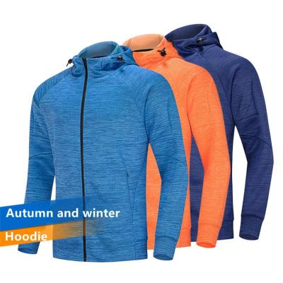 China Wholesale Price Fashion Design Cheap Autumn Winter Breathable Hooded Zipper Pocket Warm Thermal Sweatsuit Plus Size Mens Sports Jackets for sale