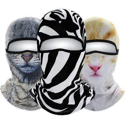 China Factory Recycling Low MOQ 3D Ski Mask Headgear Protective Face Mask Velvet Warm Cold Animal Wholesale Breathable Stretch for sale