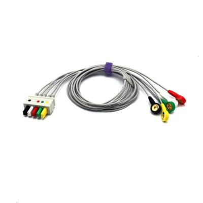 China Draeger-Siemens ECG Snap Leads 5 Wire Snap IEC ECG Cable for sale