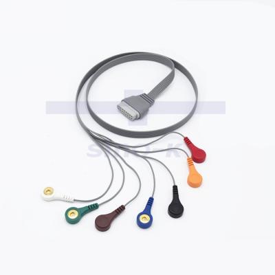 China EDAN SE-2003/SE-2012 Holter ECG TPU Compatible 7leads Cable for sale