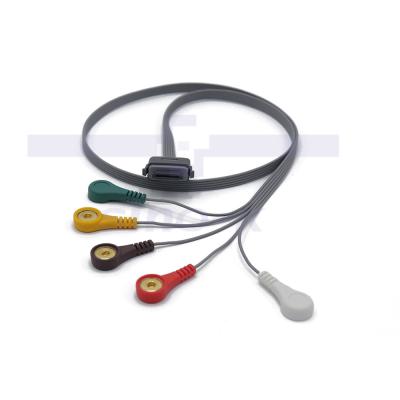 China TPU Biomedical Instruments / Edan Holter Cable 5leads Snap Compatible for sale