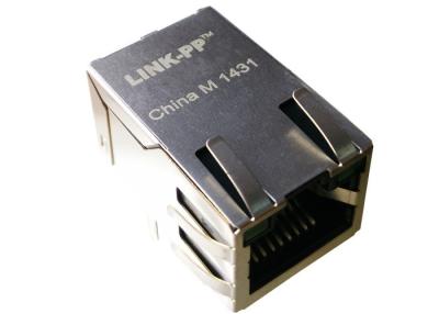 China Base-T da conexão Magjack 4Port 100 de S811-1X1T-03-F através do furo protegido, dedo do IEM à venda