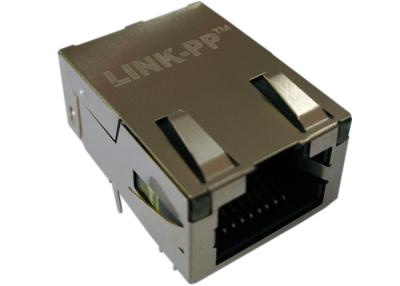 China Ultra Low Profile Rj45 Connector L8AL-1X1T-32A Gigabit Magjack Tab-up Shield for sale