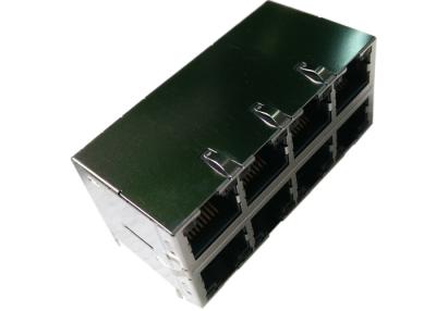 China 10118077-523B010LF | LPJE108XAGNL 8Port Rj45 Socket 1x8 Ethernet Connector for sale