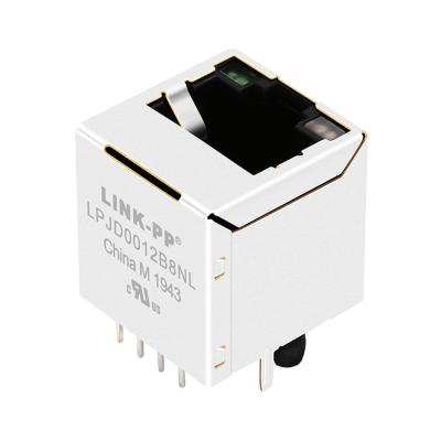 China Vertical RJ45 Jack Single Port 100 Base-T Fast Ethernet Mag Jack LPJD0012B8NL for sale