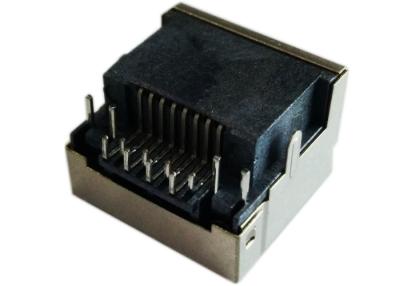 Chine Bas-profil RJ45 Jack 8P8C de LPJE4715BGNL par le support de carte PCB de trou à vendre