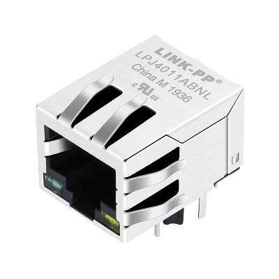 中国 LPJ4011AB-MYNL RJ45 コンネクタ 10/100 ベース-T 統合磁石 販売のため