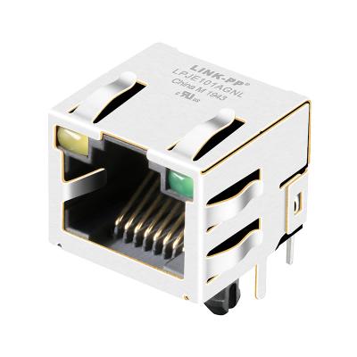 Cina LPJE101-0AG-MYNL Jack modulare RJ45 blindato con LED gialli verdi in vendita